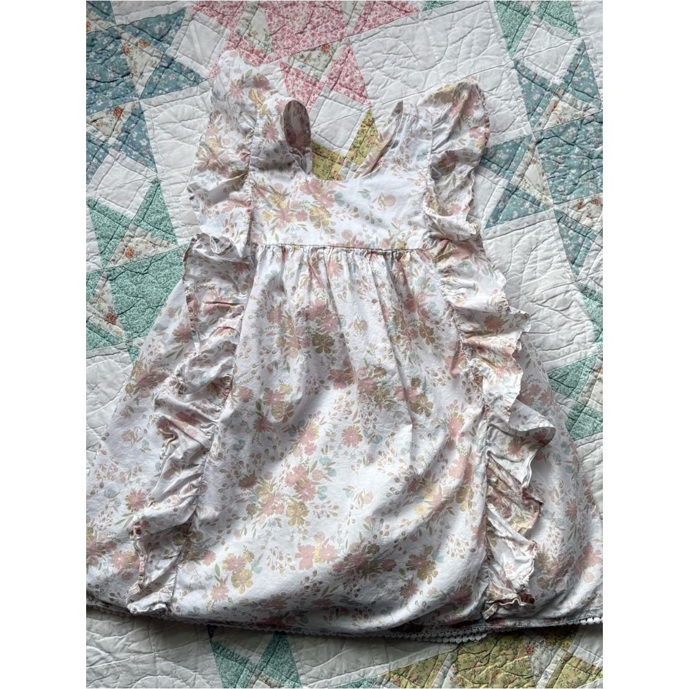 Cupcakes and Cashmere Girls' Floral Ruffle Sundress 7 Cottagecore Pastel Pink